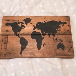 NEW hand painted world map